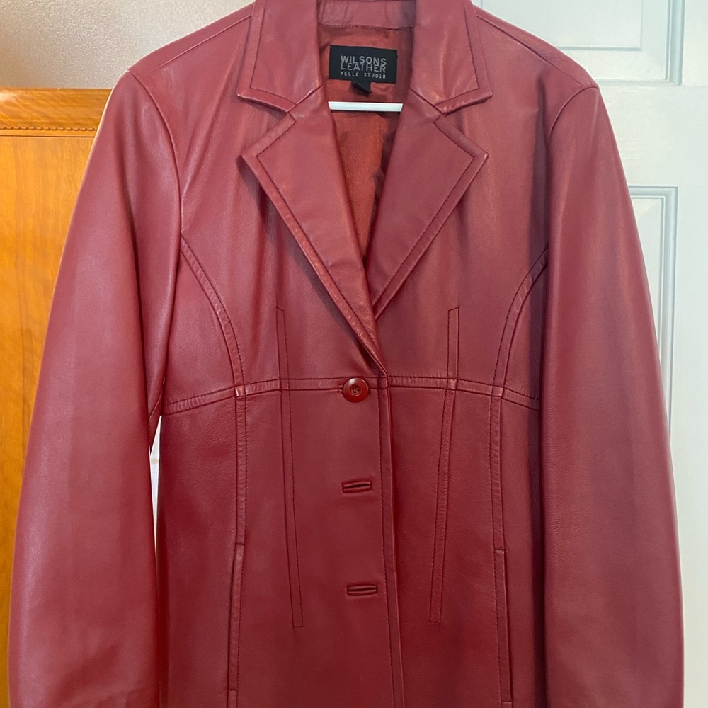 Genuine leather red jacket from Wilson leather size large